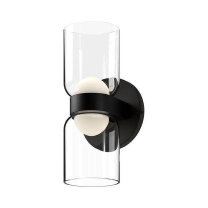Kuzco Lighting Inc Cedar 11-in LED Wall Sconce Black/Clear