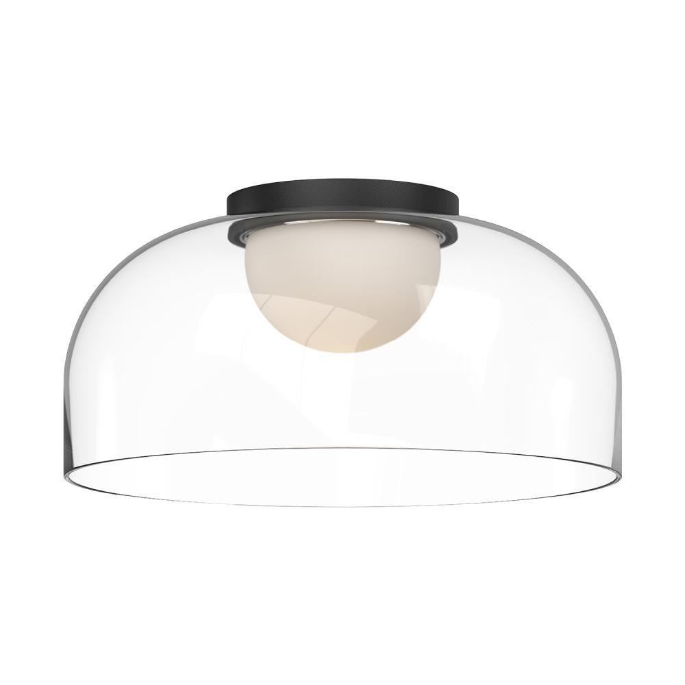 Kuzco Lighting Inc Cedar 12-in LED Flush Mount Black/Clear