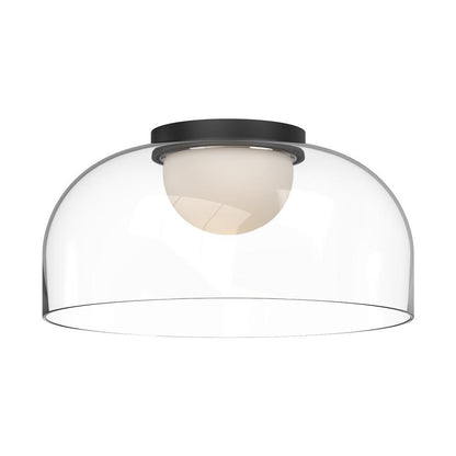 Kuzco Lighting Inc Cedar 12-in LED Flush Mount Black/Clear