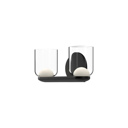 Kuzco Lighting Inc Cedar 12-in LED Vanity Light Black/Clear