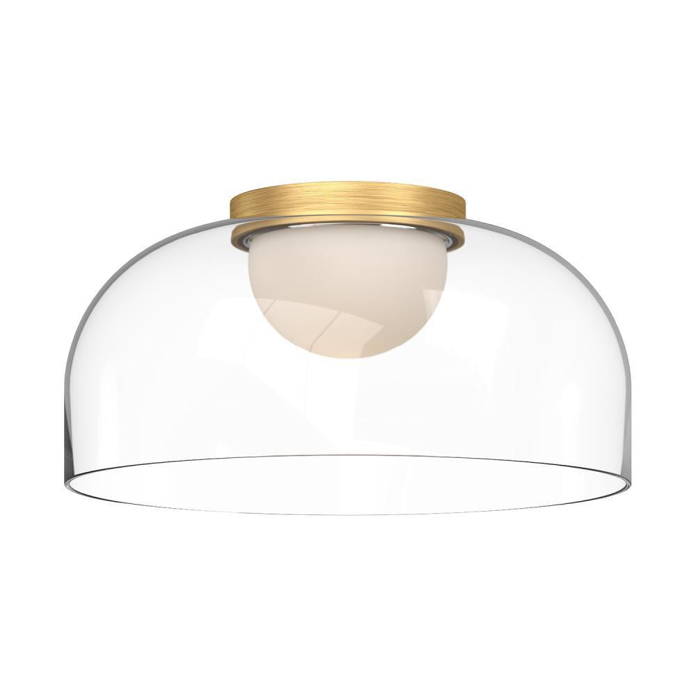 Kuzco Lighting Inc Cedar 12-in LED Flush Mount Brushed Gold/Clear