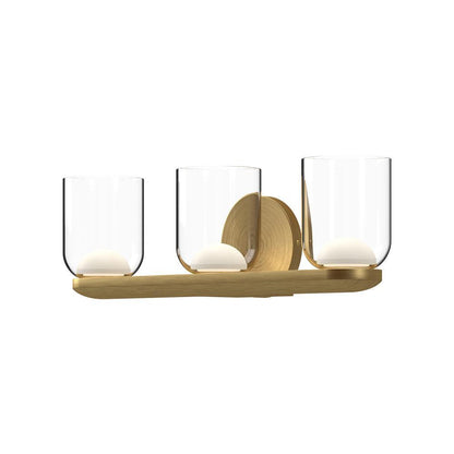 Kuzco Lighting Inc Cedar 20-in LED Vanity Light Brushed Gold/Clear