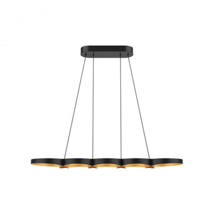 Kuzco Lighting Inc Maestro 38-in Black/Gold LED Linear Pendant