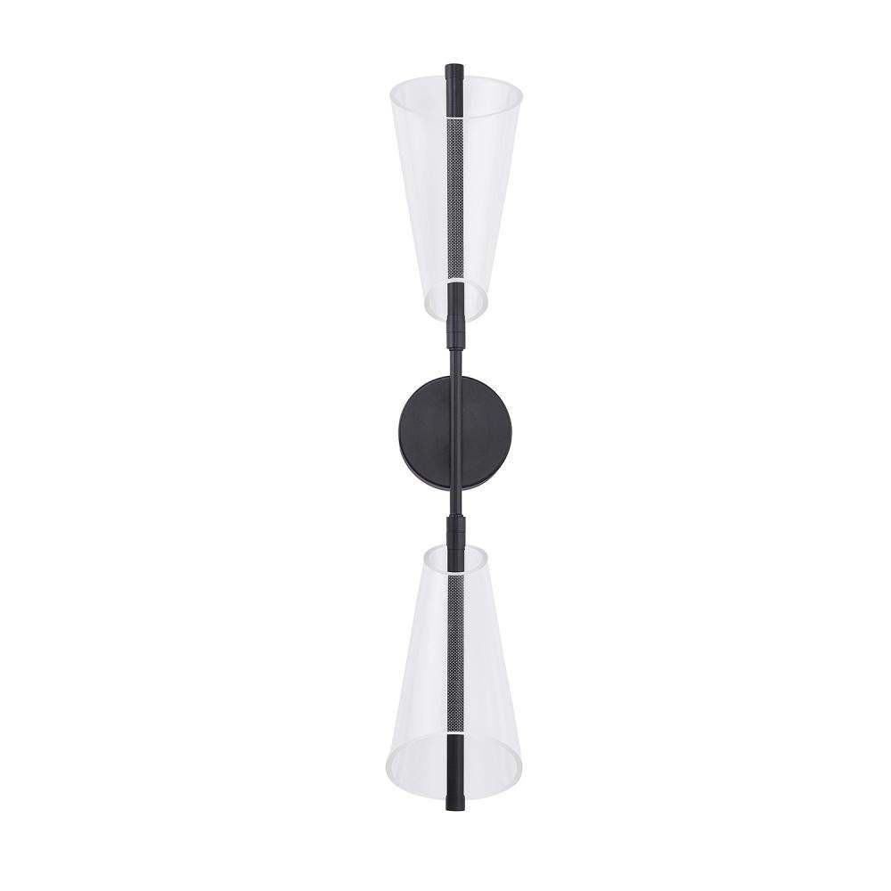 Kuzco Lighting Inc Mulberry 29-in LED Wall Sconce Black/Light Guide