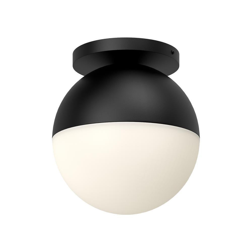 Kuzco Lighting Inc Monae 10-in Flush Mount Black/Opal Glass
