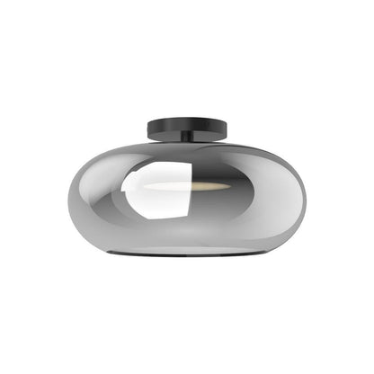 Kuzco Lighting Inc Trinity 14-in LED Semi-Flush Mount Black/Chrome