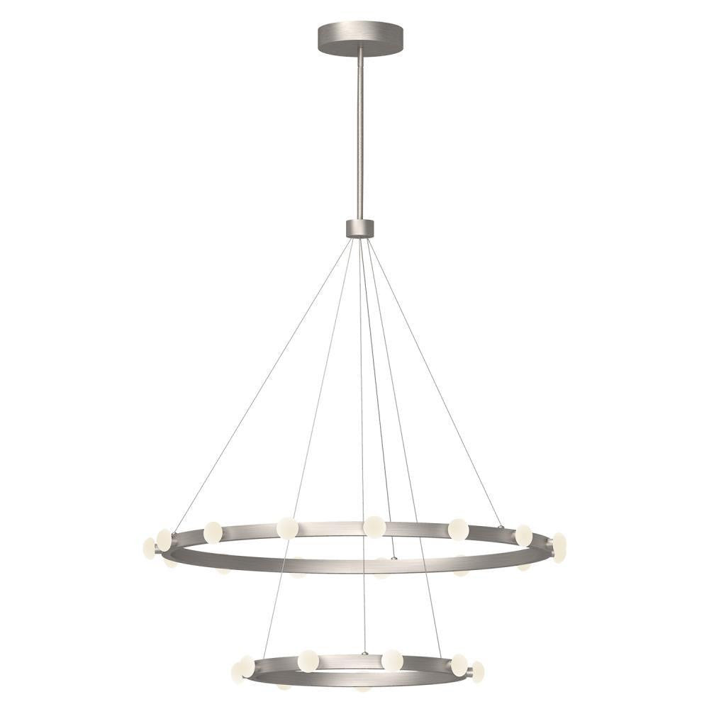 Kuzco Lighting Inc Rezz 36-in LED Chandelier Brushed Nickel