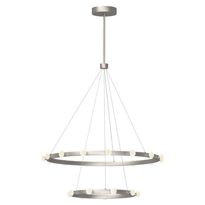 Kuzco Lighting Inc Rezz 36-in LED Chandelier Brushed Nickel