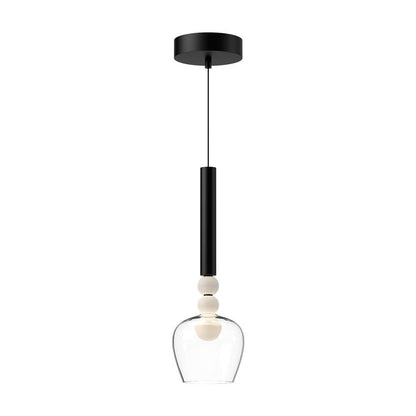 Kuzco Lighting Inc Rise 6-in LED Pendant Black/Clear