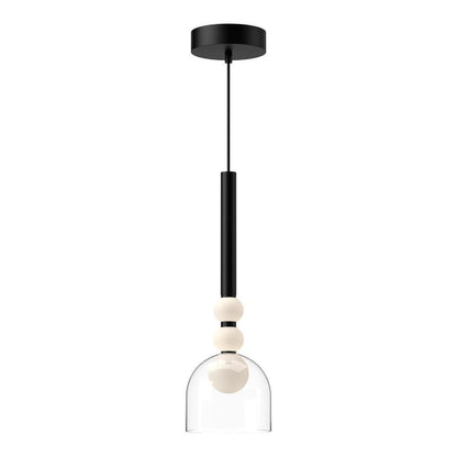 Kuzco Lighting Inc Rise 6-in LED Pendant Black/Clear