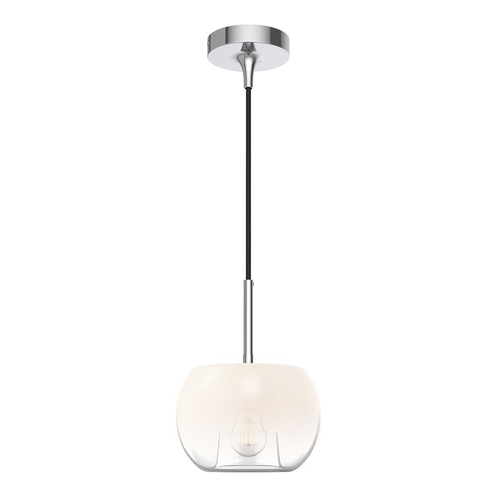 Kuzco Lighting Inc Samar 8-in Pendant Chrome/Opal Glass