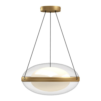 Kuzco Lighting Inc Virgo 16-in LED Pendant Brushed Gold/Opal Glass