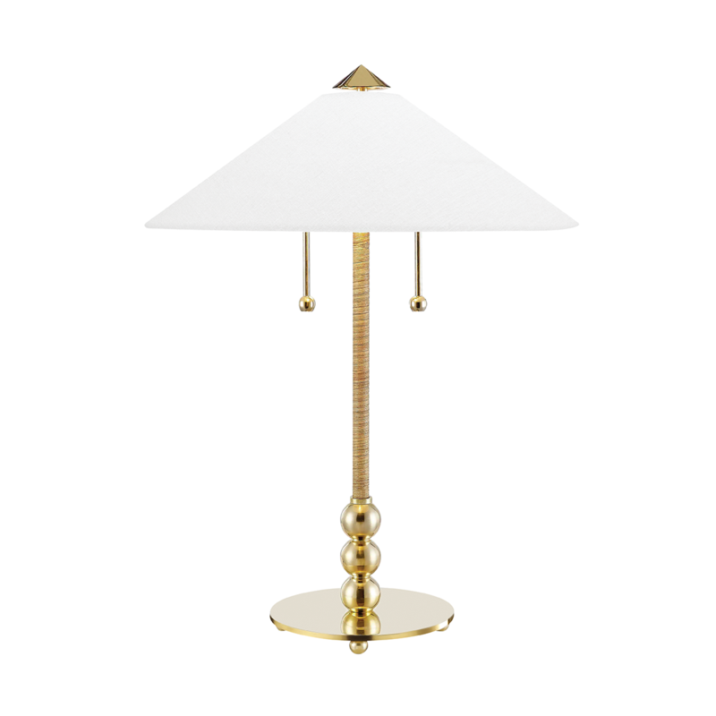 Hudson Valley Flare Table Lamp Aged Brass