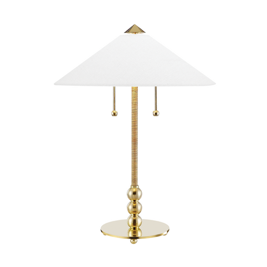 Hudson Valley Flare Table Lamp Aged Brass