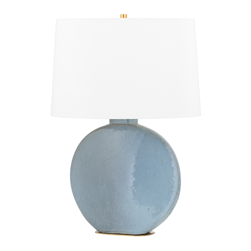 Hudson Valley Kimball Table Lamp Aged Brass, Gray