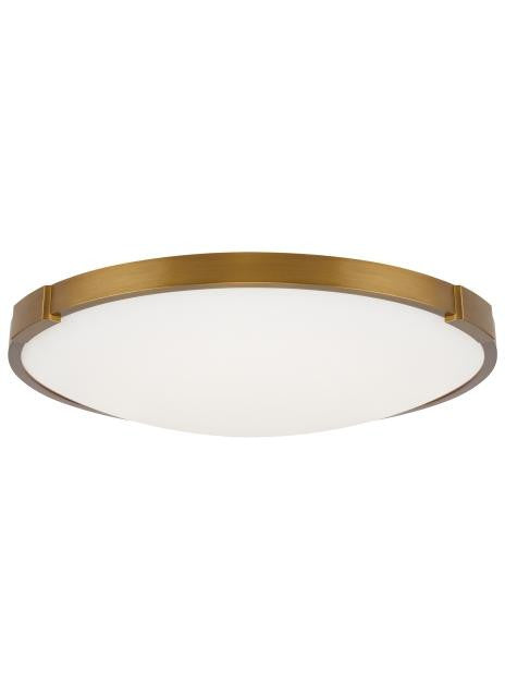 Visual Comfort Modern Lance Flush Mount Brass, Aged Brass