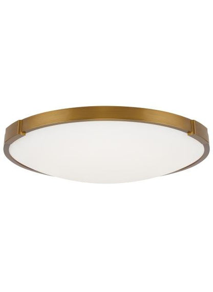 Visual Comfort Modern Lance Flush Mount Brass, Aged Brass