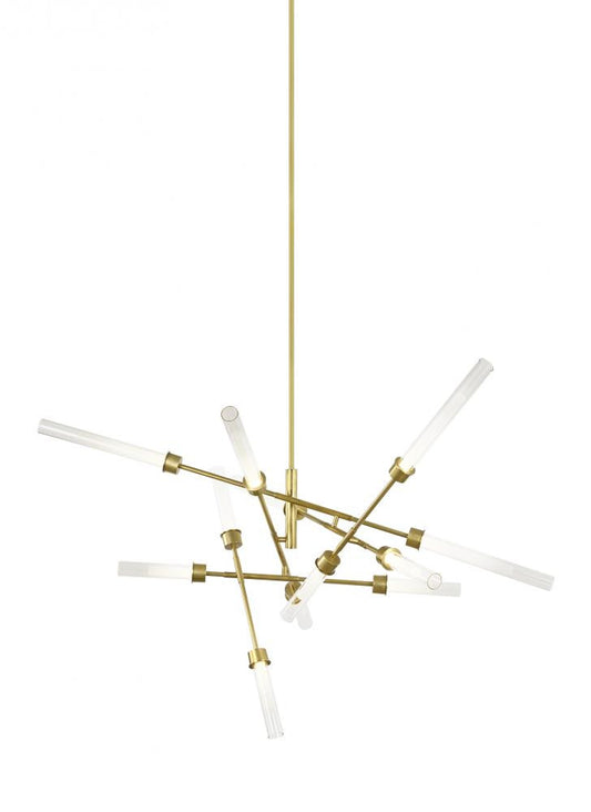Visual Comfort Modern Linger Abstract Chandelier Brass