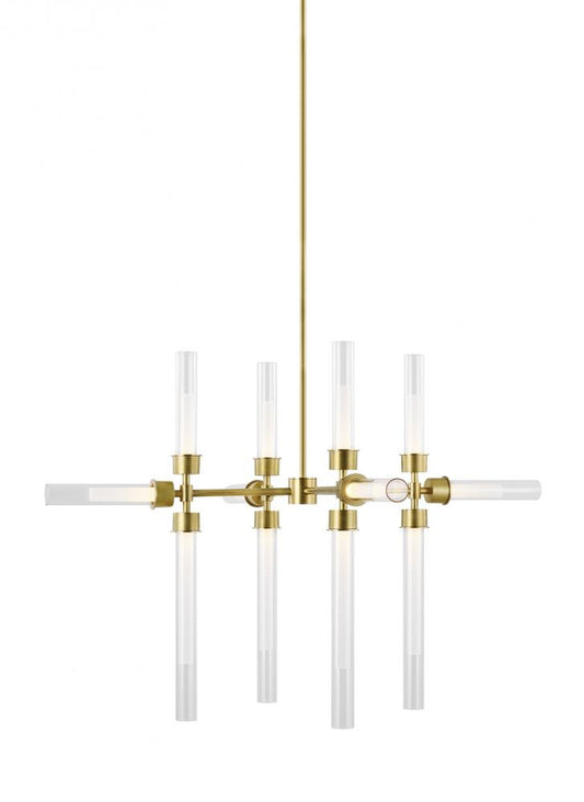 Visual Comfort Modern Linger Chandelier Nickel, Polished Nickel