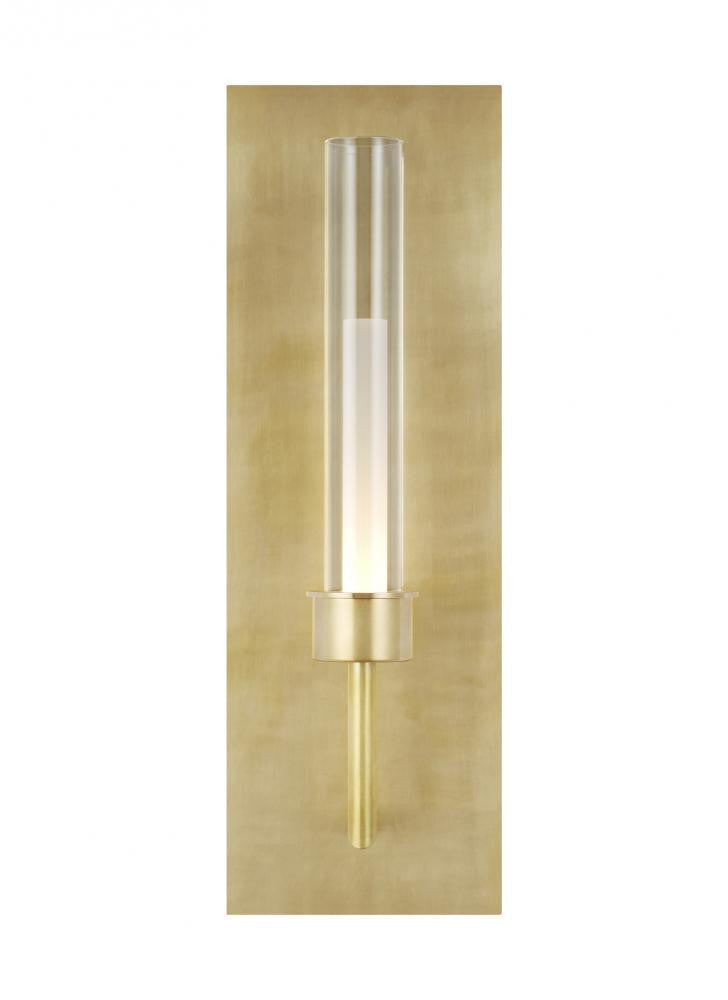 Visual Comfort Modern Linger Wall Sconce Brass, Natural Brass