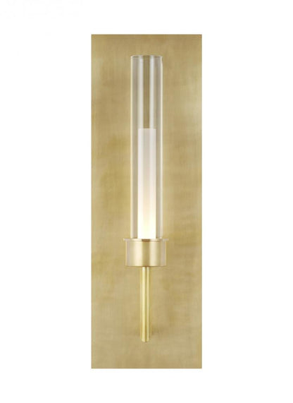 Visual Comfort Modern Linger Wall Sconce Brass, Natural Brass