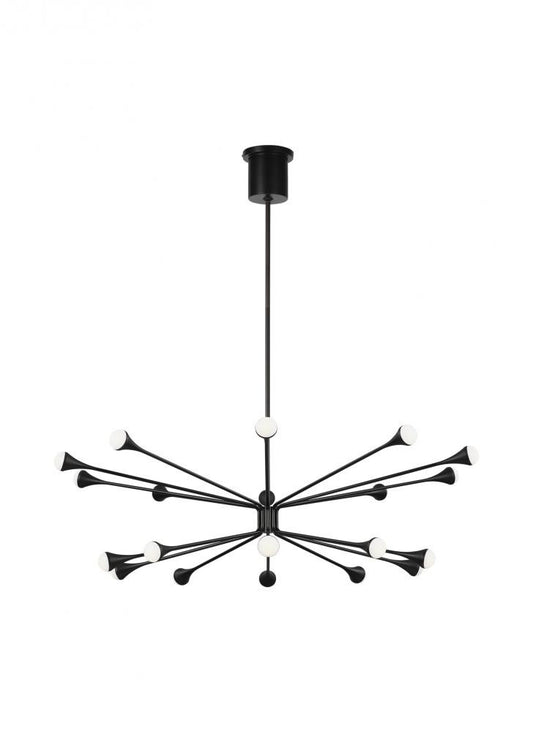 Visual Comfort Modern Lody Chandelier Black, Matte Black