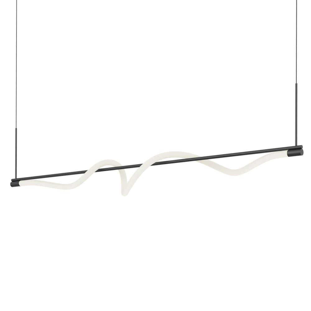 Kuzco Lighting Inc Cursive 54-in LED Linear Pendant Black
