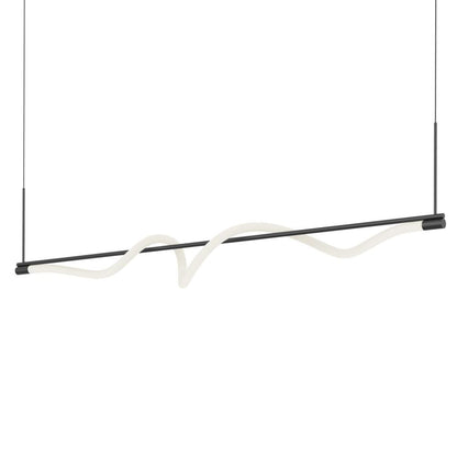 Kuzco Lighting Inc Cursive 54-in LED Linear Pendant Black