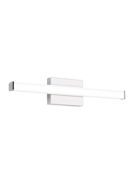 Visual Comfort Modern Lufe LED Square Bath Vanity 277V Chrome