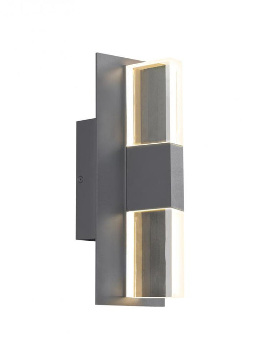 Visual Comfort Modern Lyft Outdoor Wall Sconce Black, Charcoal