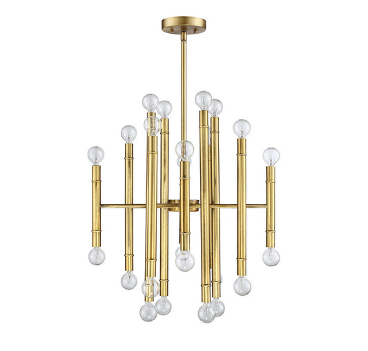Savoy House 24-Light Chandelier - Natural Brass, view 2