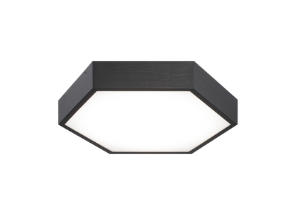 Matteo Lighting Hexol 11-in LED Flush Mount Oxidized Black