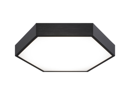 Matteo Lighting Hexol 14-in LED Flush Mount Black, Oxidized Black