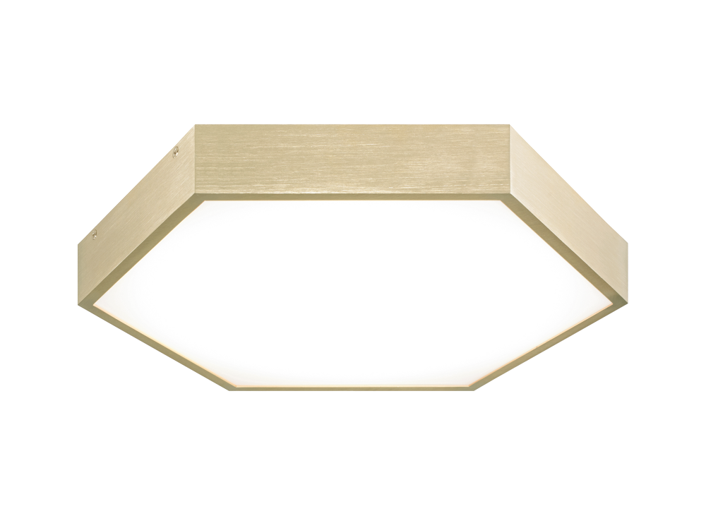 Matteo Lighting Hexol 14-in LED Flush Mount Oxidized Gold