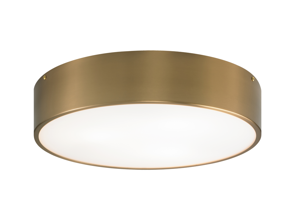 Matteo Lighting Snare 17-in Flush Mount Aged Brass