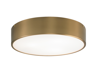 Matteo Lighting Snare 17-in Flush Mount Aged Brass