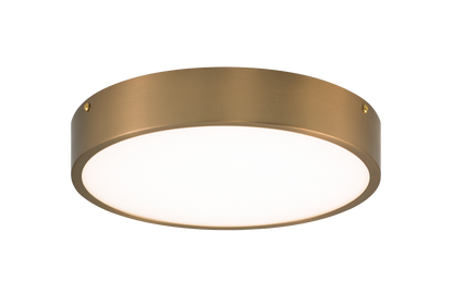 Matteo Lighting Plato 11-in LED Flush Mount Aged Brass