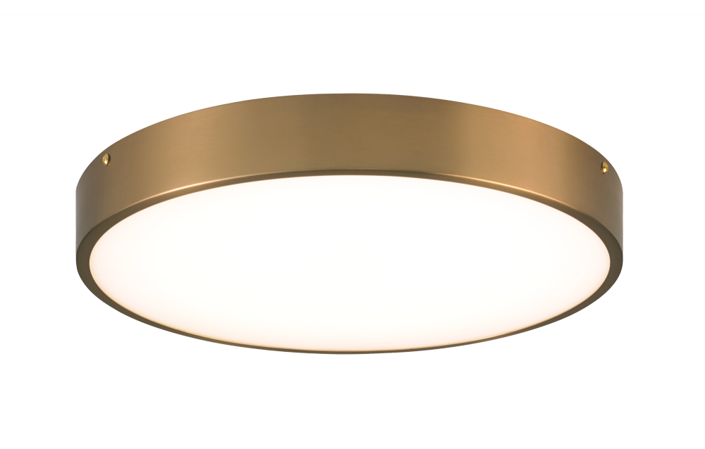 Matteo Lighting Plato 15-in LED Flush Mount Aged Brass