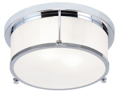 Matteo Lighting Caisse Claire 2-Light Flush Mount Chrome