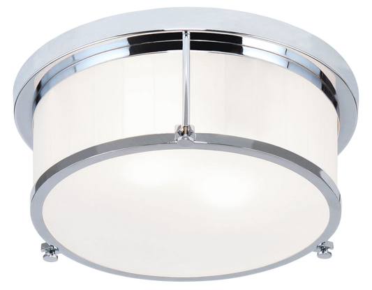 Matteo Lighting Caisse Claire 2-Light Flush Mount Chrome