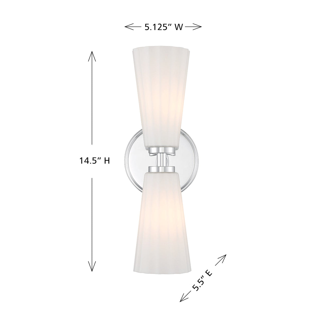 2-Light Wall Sconce Chrome