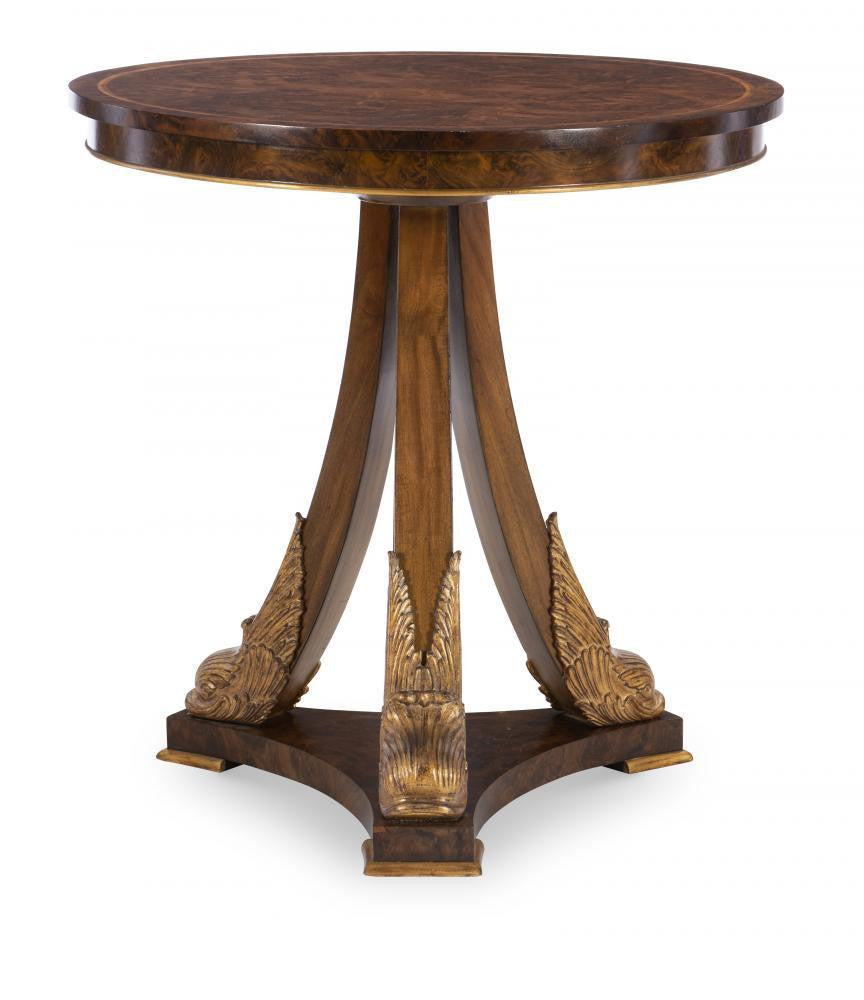 Maitland-Smith Acanthus Center Table Antique Gold Leaf