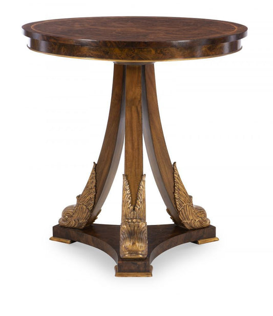 Maitland-Smith Acanthus Center Table Antique Gold Leaf