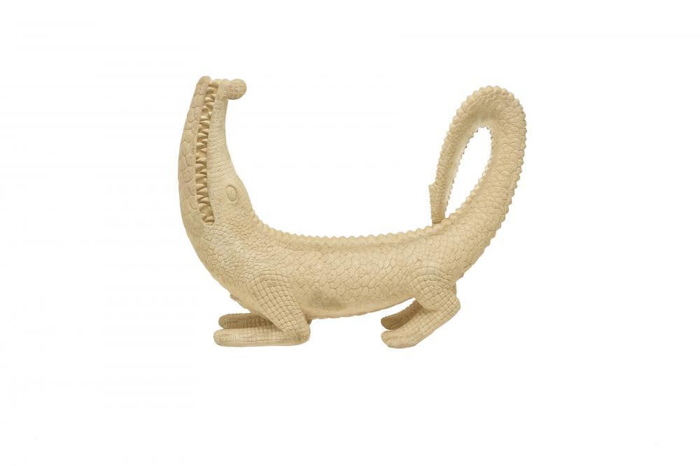 Maitland-Smith Ally Alligator Sculpture White