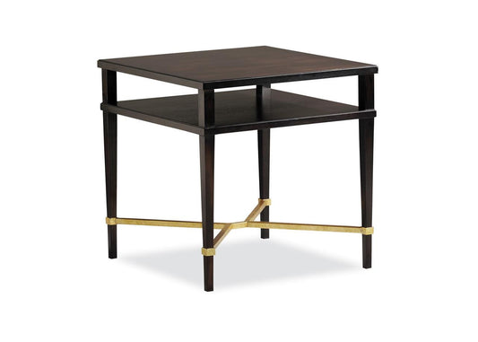 Maitland-Smith Anka Chairside Table Black, Gold