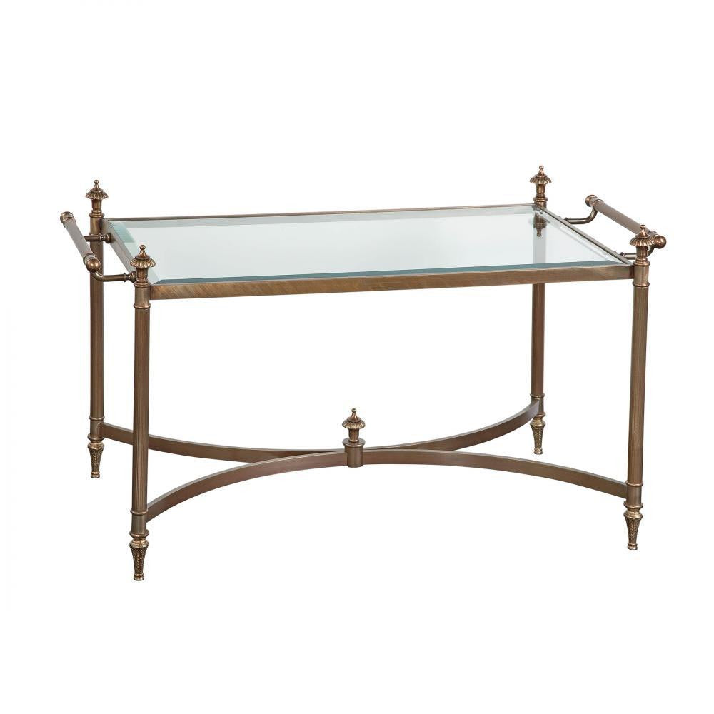 Maitland-Smith Asher Cocktail Table Antique Brass