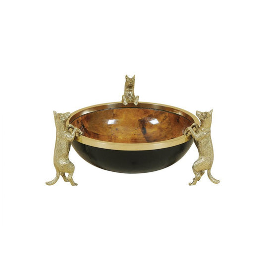 Maitland-Smith Barker Bowl Black, Cast Brass