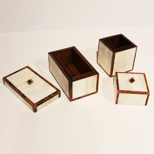 Maitland-Smith Blakely Box, Set of 2, Cream, 7W (8108-11 YUU906TMCG)
