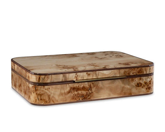 Maitland-Smith Bleached Walnut Burl Box Bleached Walnut