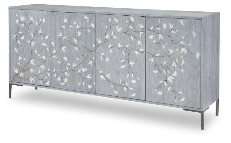Maitland-Smith Blossom Credenza, Gray, 78"W (8156-51 YUU906TMCJ)
